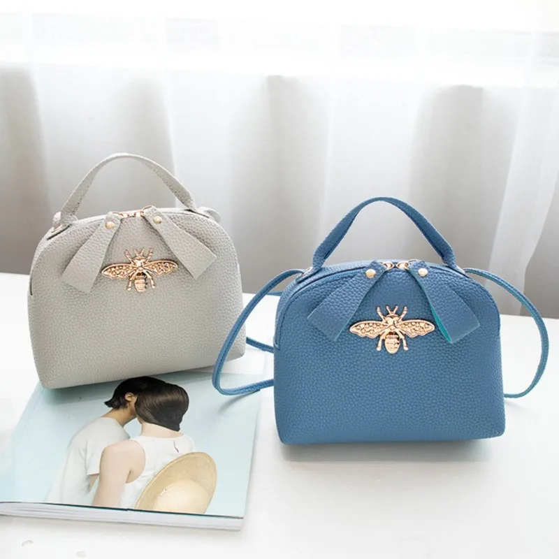 

Wholesale Bee Women's HandBag Crossbody Shoulder Messenger Bag Leather Female Small New Fashion Zipper Coin Purse Tote Bolso