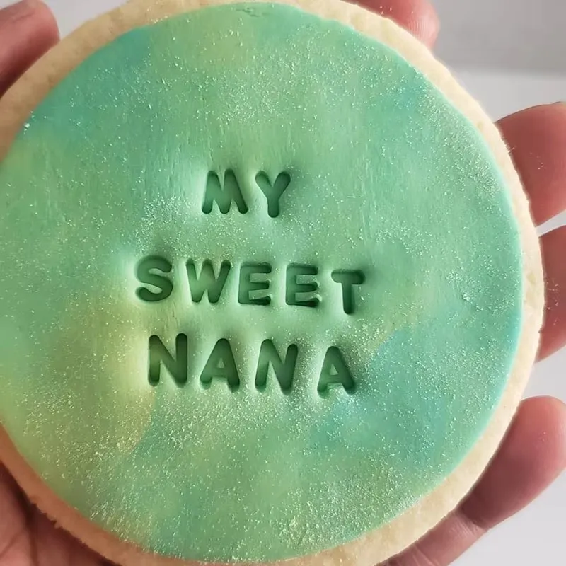 Cookie Mold DIY Letter Number Alphabet Press Stamp Printing Embossing Mold Biscuits Cutter Cake Baking Tool Accessories DIY Tool