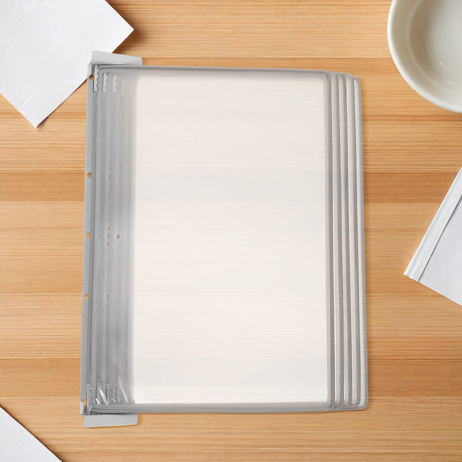 File Organizer 5 Page Flip Document Holder  4 Wall Mounted Wall Files Display Rack For Office Classroom And Public Spaces