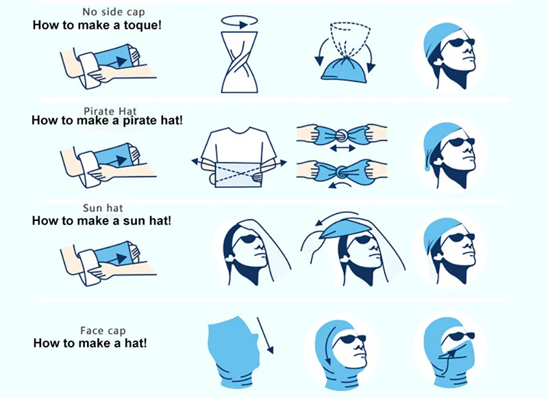 Description Picture 5 of itemUnisex Climbing Hiking Bandana Sport Headwear Balaclava Neck Gaiter Motorcycle Cycling Headband Mask Tube Cover Face Scarf