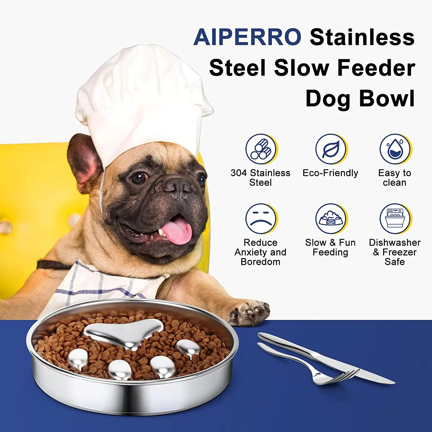 Dog Feeder Slow Eating Pet Bowl Eco-friendly Durable Non-Toxic
