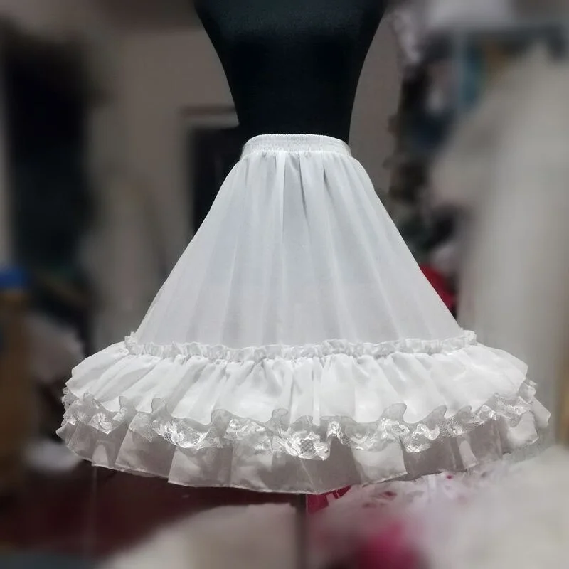 Black Fashion White Ball Gown Underskirt Swing For Short Dress Petticoat Lolita Ballet Tutu Skirt Rockabilly Crinoline