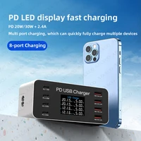 65W PD Charger Fast Charger For Laptop Tablet iPhone 15 14 Type C Charger With 2.4A USB Phone Charger 6