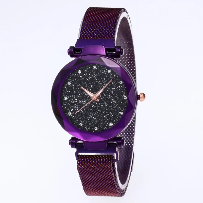 Luxury Magnetic Starry Sky Watch for Women Crystal Analog Quartz Wristwatches Ladies  For Gift Clock 6