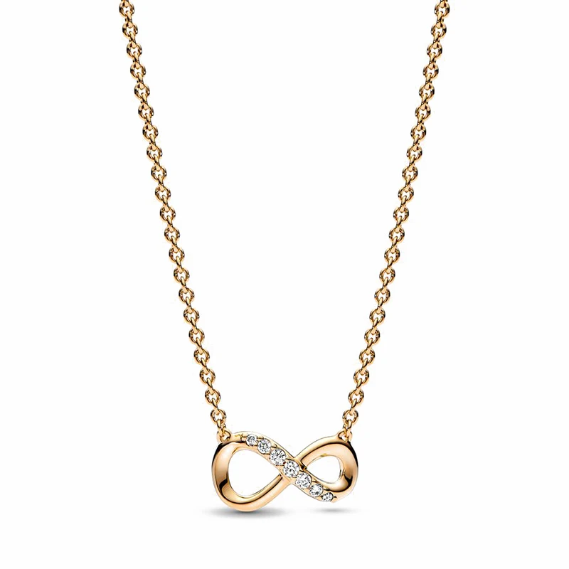 2023 Women's Popular 925 Silver Pav é Dense Set Ginkgo Logo Double Chain Chain Collar Necklace Holiday Gift DIY Charm Jewelry