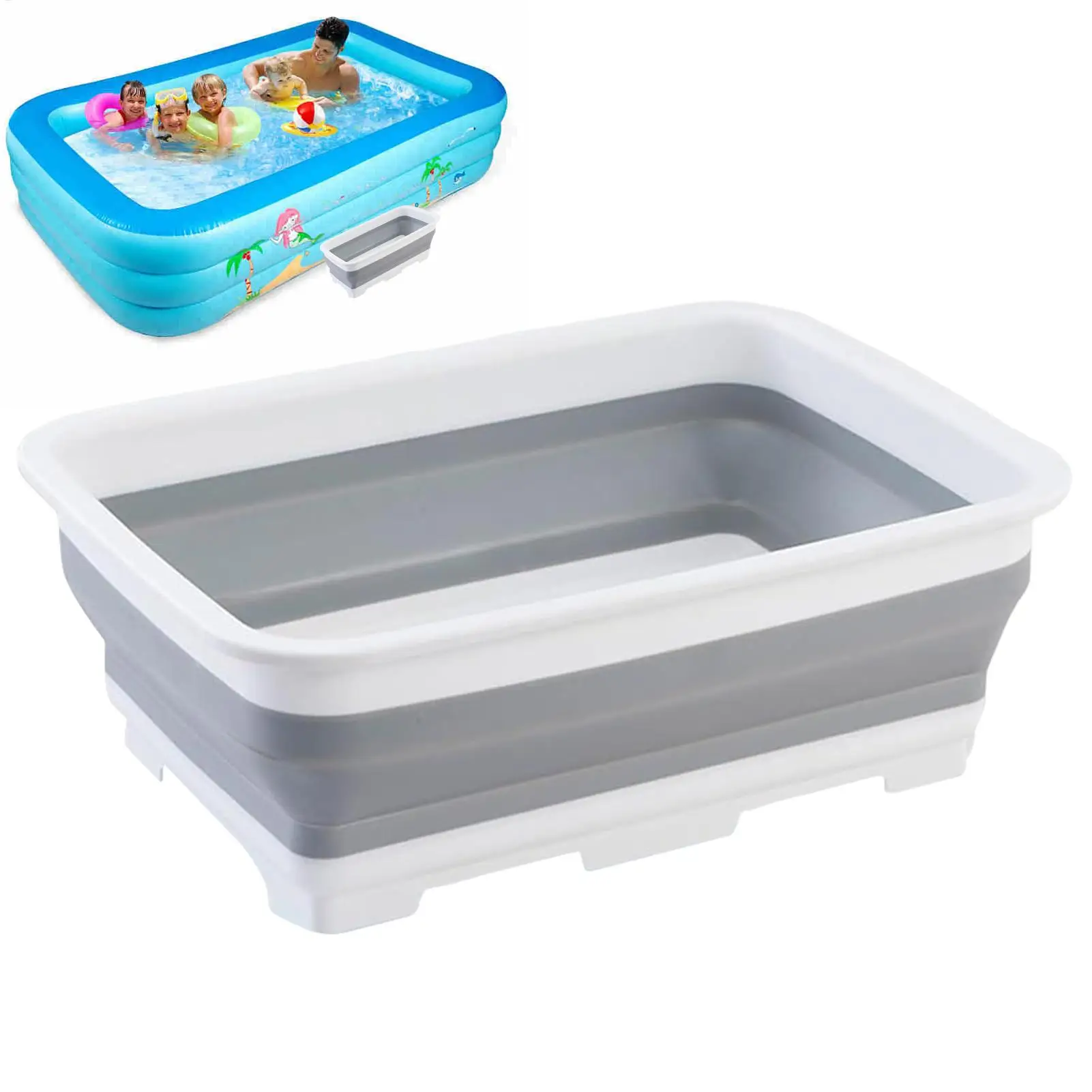 1pc Portable Foldable Foot Basin Convenient Foot Soaking Bath for Pool Beach Foldable Foot Soaking Bath for Pool Entry Ladder