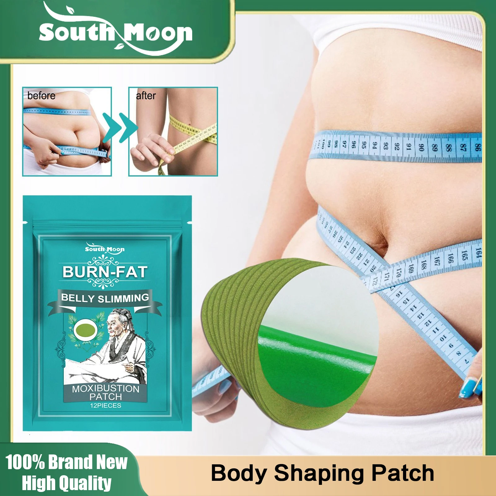 Slimming Navel Patches Strong Thigh Belly Waist Arm Fat Burning Lazy Body Firming Shaping Remove Cellulite Moxibustion Stickers