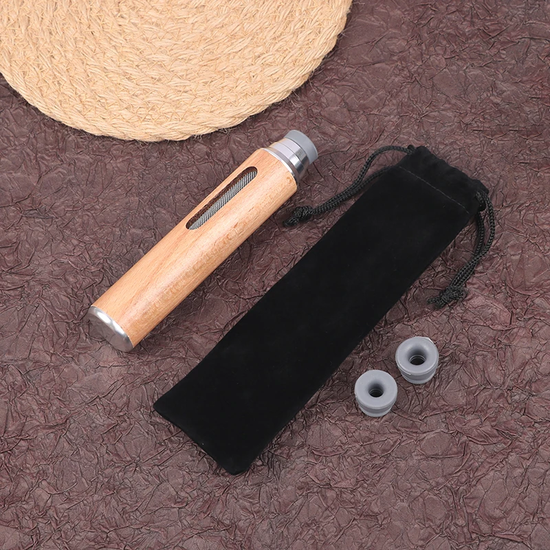 Portable Car Ashtray Mini Car Ashtray Anti Soot-flying Cigarette Cover Anti-ash Luxury Wood Cigarette Holder 2