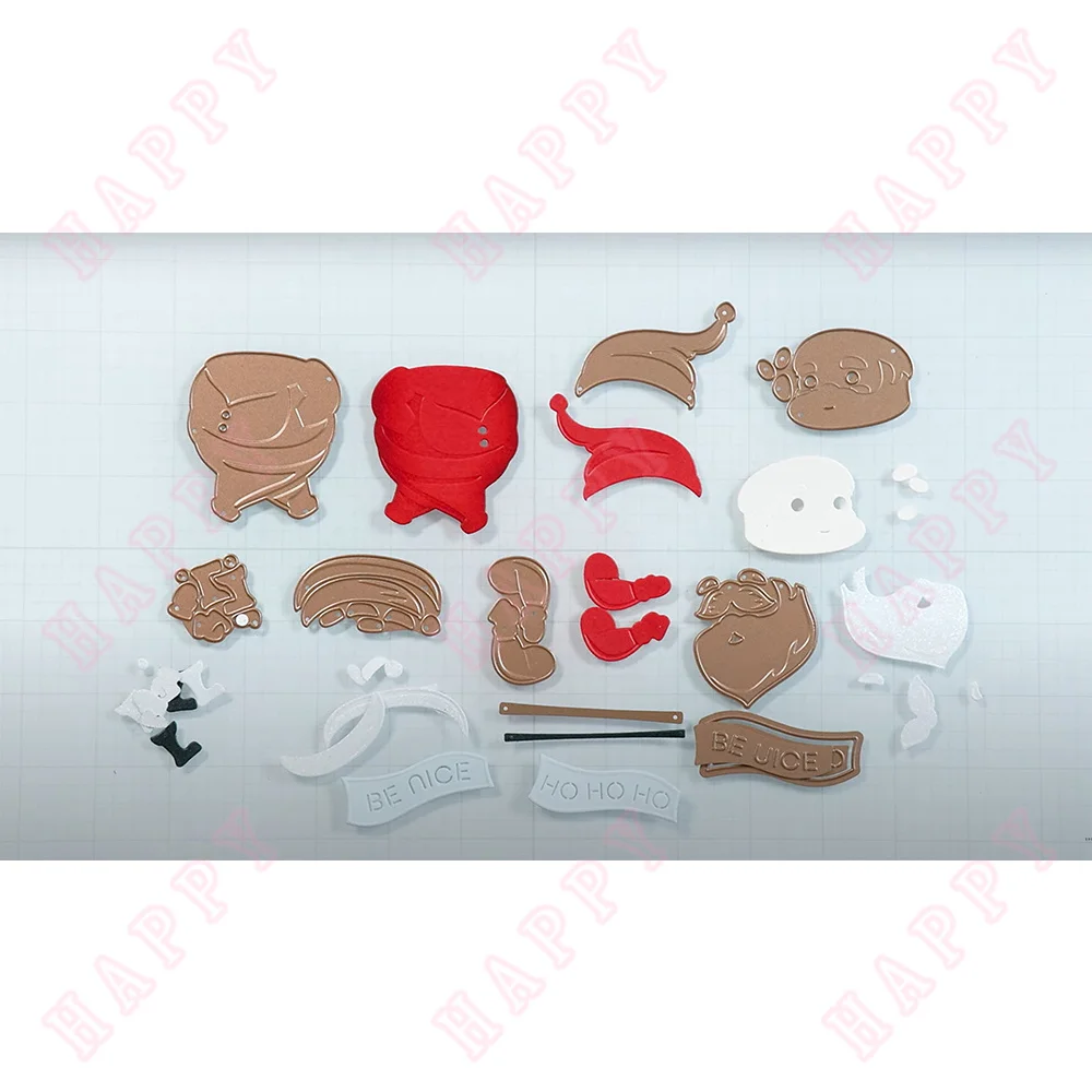 

Santa Claus and Christmas Hot Foil Metal Cutting Dies Hot Foil DIY Scrapbooking Card Paper Handmade 2023new Holiday Decoration