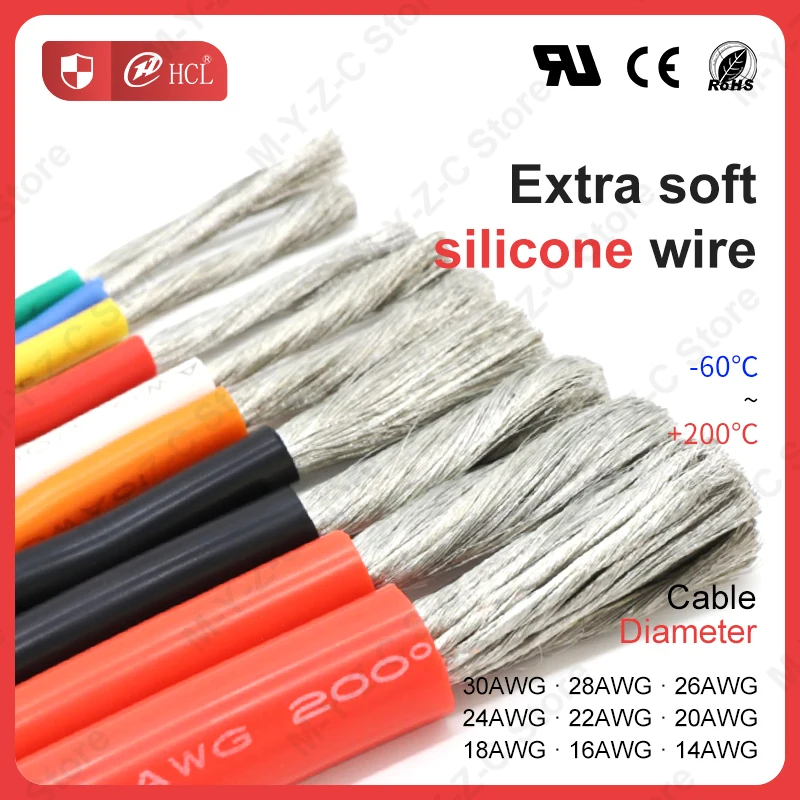 Siliconen Draad Kit Ultra Zachte Hittebestendige Kabel 30/28/26/24/22
