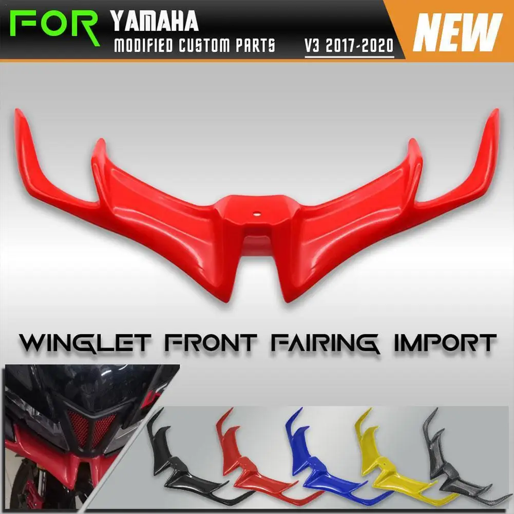 

Motorcycle Front Fairing Winglet Wing Cover Trim for YAMAHA R15 V3 2017 2018 2019 2020 Shark Fin Beak Motorcycle Accessorie N2N1