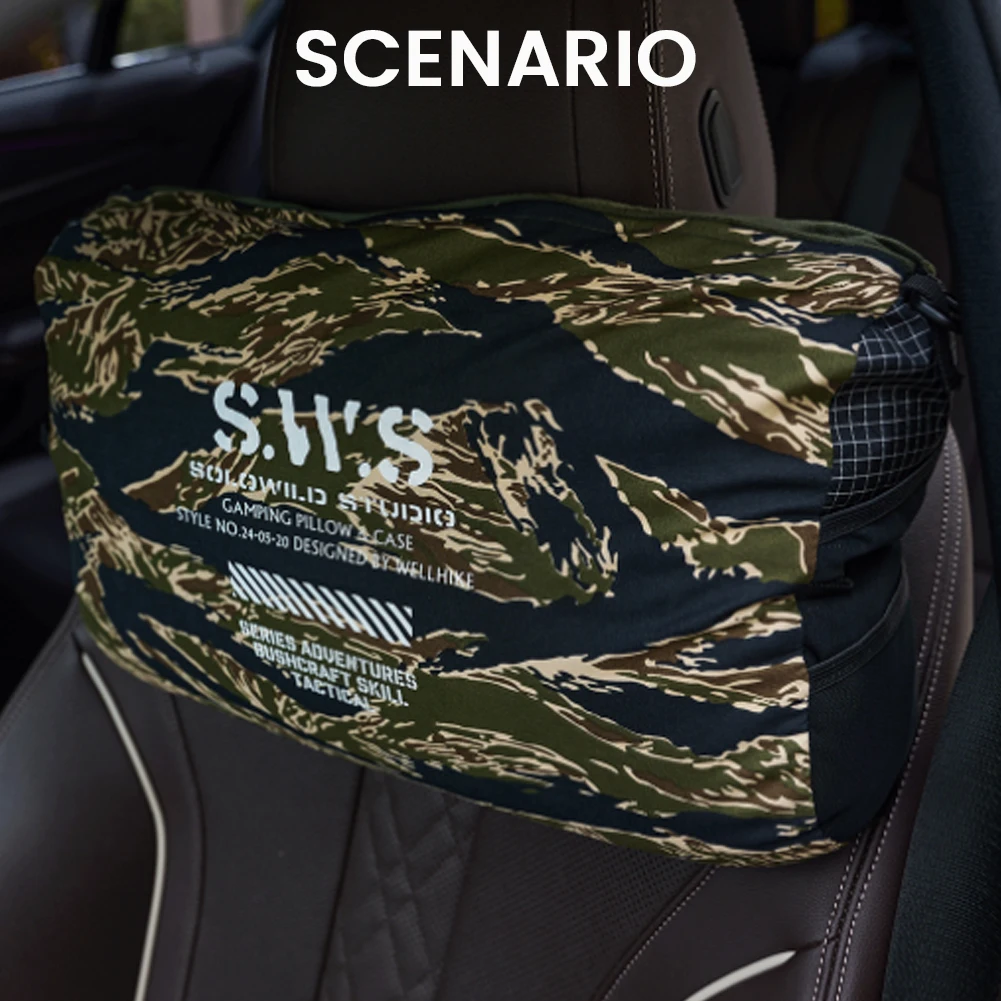 Memory Foam Travel Pillow with Removable Cover for Hiking