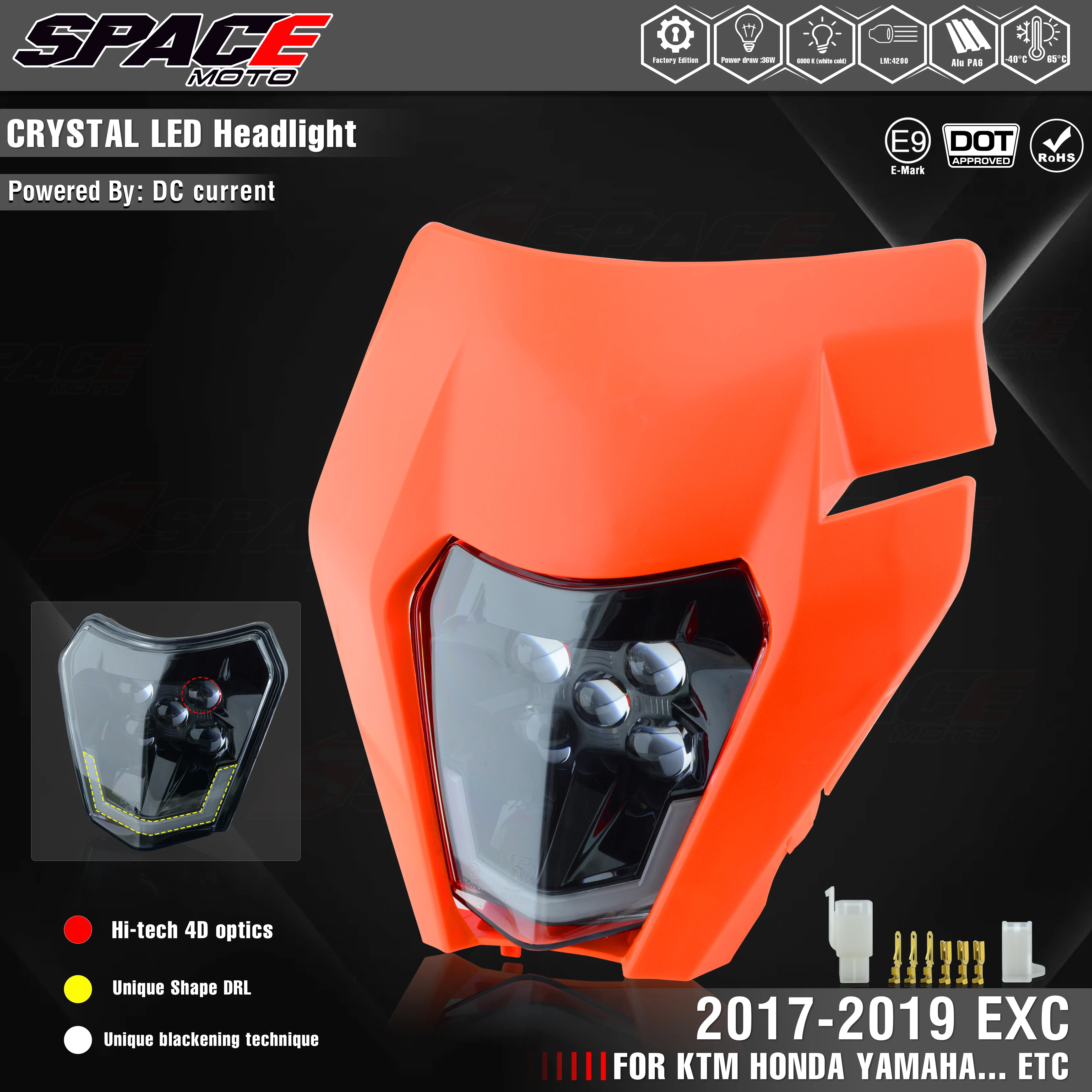 MotorcycleNewHeadlightHeadlampHeadLampLightForKTMEXCEXCFSX