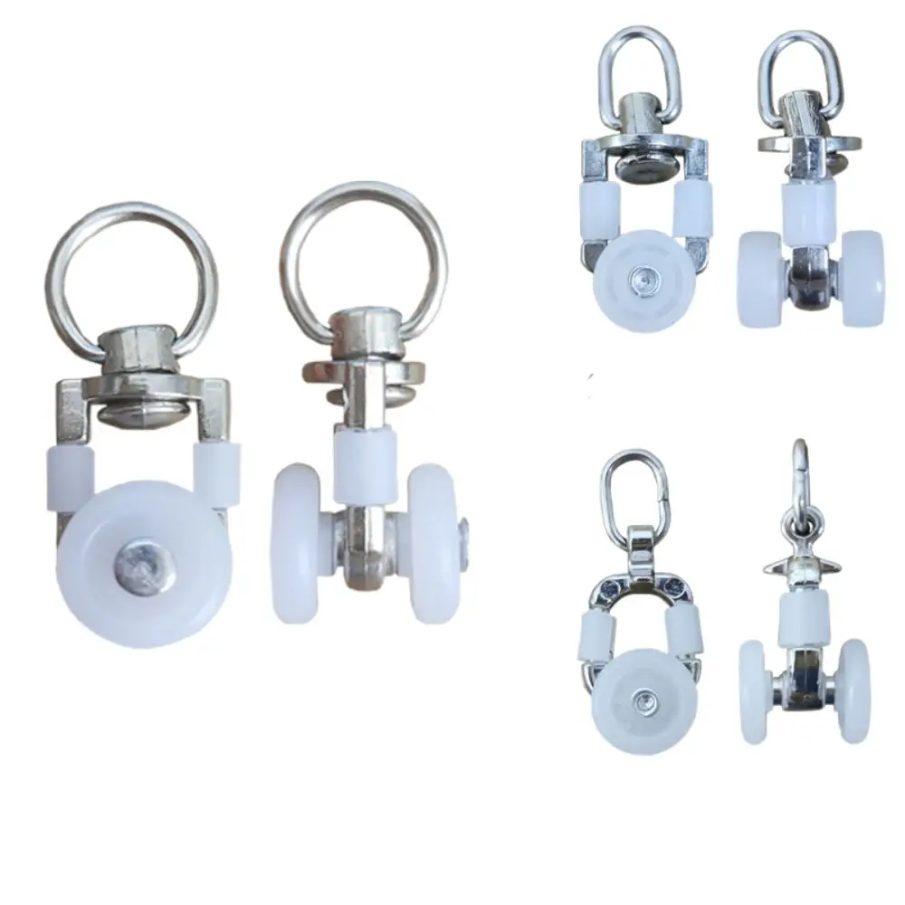 Curtain Track Roller Ceiling Pulley Gliders Silent Hooks Curtains Metal Wheels Rail Rollers Mount Sliding Pulleys Rails