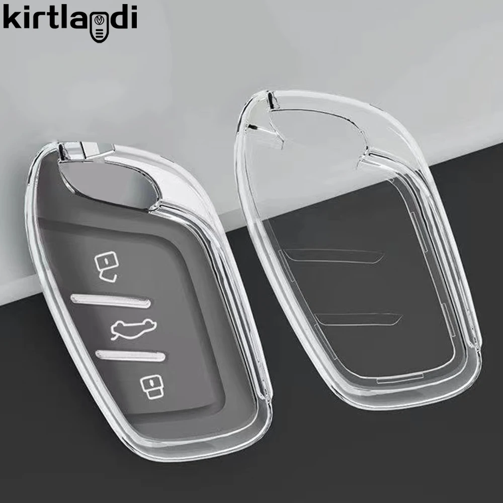 Soft Transparent TPU Car Key Case Cover - Universal Fit Car Accessories