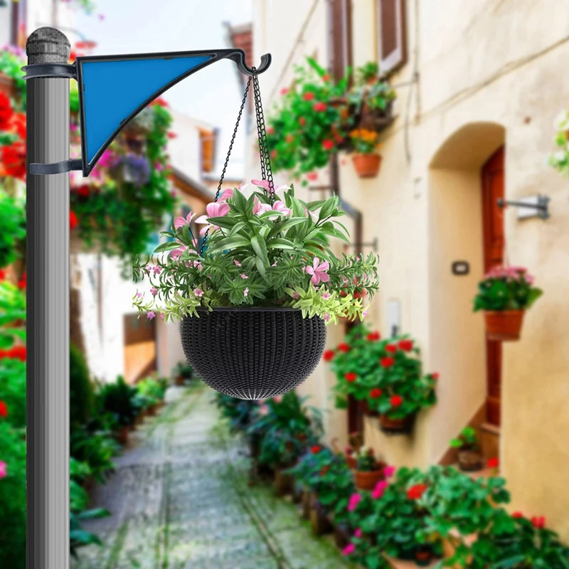 T02C!-Plant Hangers,2 Pack Hangs Fence Post Hanger For Bird Feeders, Planters, Lanterns, Wind Chimes,Patio Decor