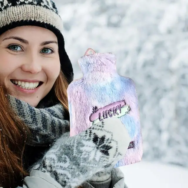 Aranyos Melegvízi Táska Biztonságos És Tartós Víz Injektálás Kézmelegítő Multifunkcionális Meleg A Kézhez Derék Has Lábához - Image 2