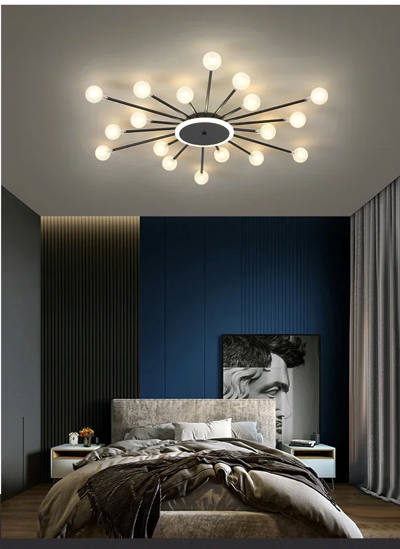 Description Picture 3 of itemModern Glass Ceiling LED Chandeliers Lighting Chandelier for Living Room Bedroom Kitchen Led Light Indoor Lamp Fixture Lights