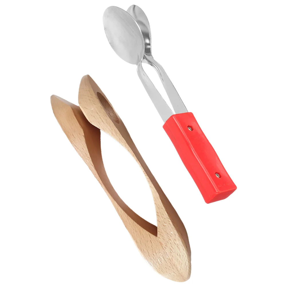 

2 Pcs Music Spoon Instrument Musical Spoons Unique Instruments Wooden Percussion for Adults Metal