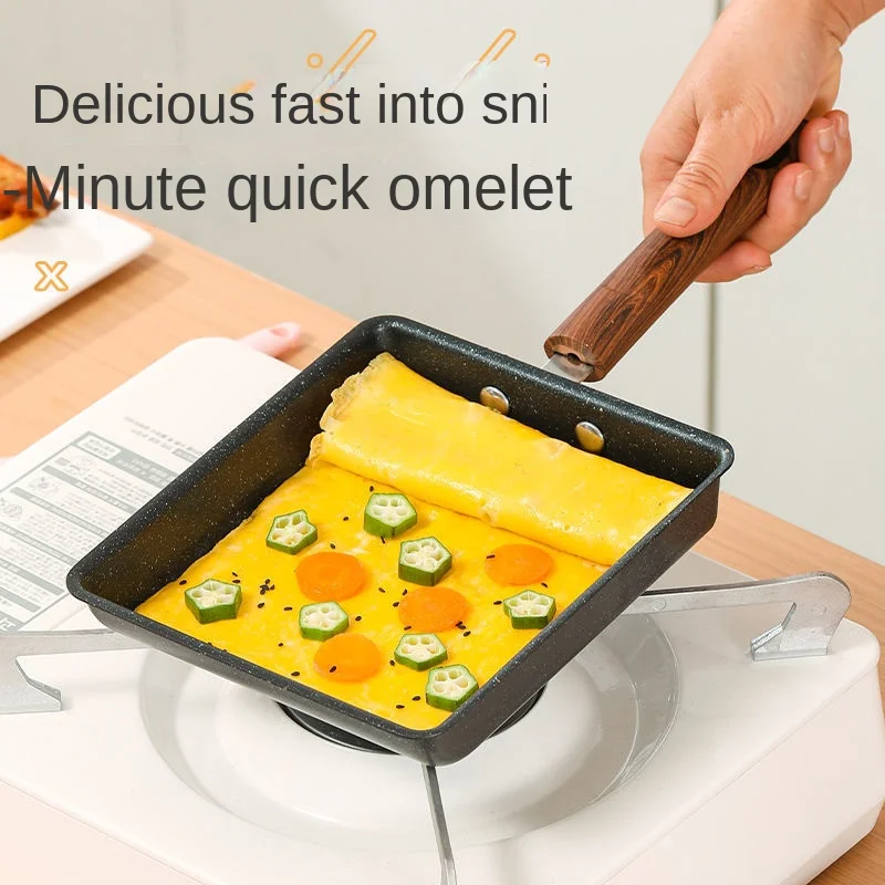 Tamagoyaki Japanese Omelette Pan Nonstick Egg Pan Rectangular pan Egg Roll Frying for All Stove
