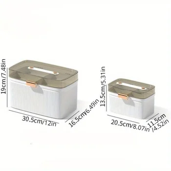 Portable Medicine Storage Box With Handle Multifunctional Leakproof Pill Organizer Large Capacity Medicine Storage Box 2