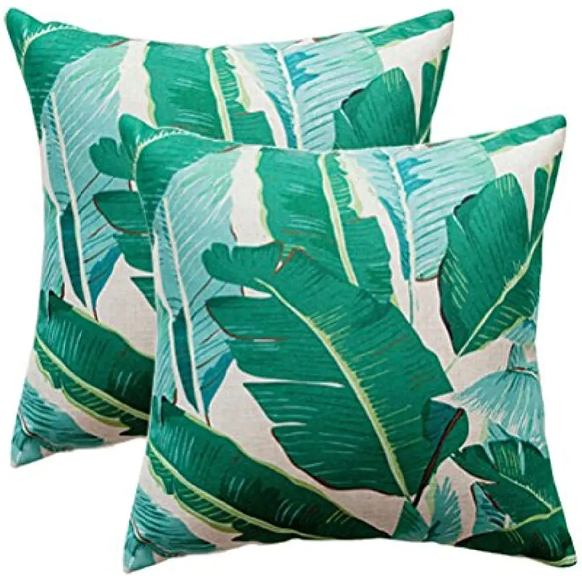 

Banana Leaves Pillow Covers Tropical Palm Leaves Cushion Covers Square Decorative Pillowcases for Sofa Home Car