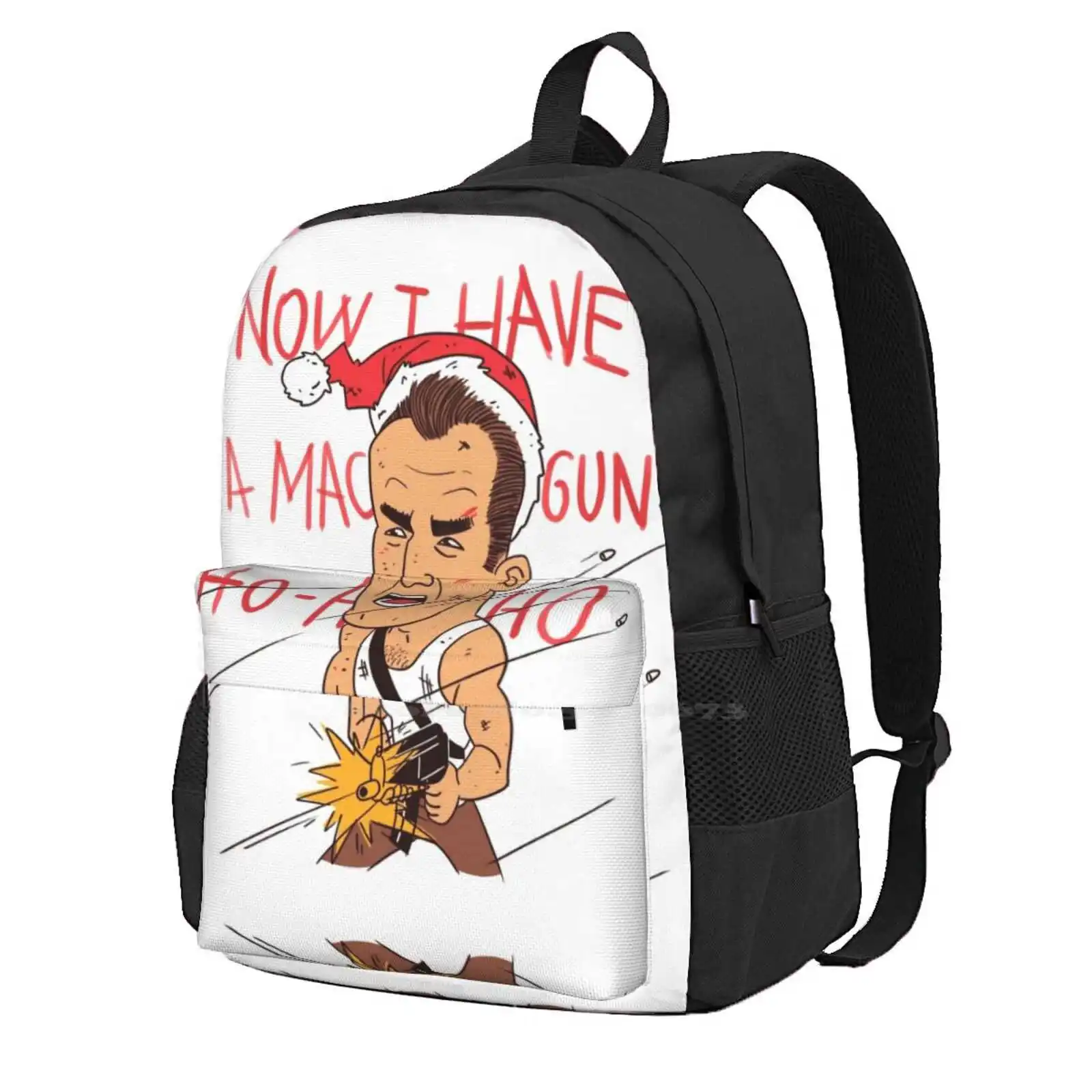 

Christmas Hard Hot Sale Backpack Fashion Bags Die Hard Christmas Die Hard Xmas Merry Christmas Now I Have A Machine Gun John