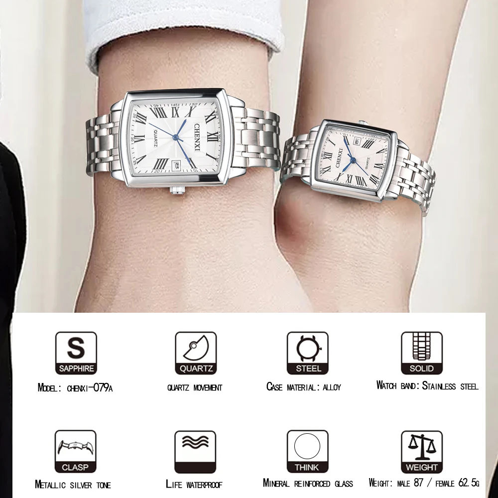 CHENXI شعبية الكوارتز الذكور ساعة اليد مربع الطلب...