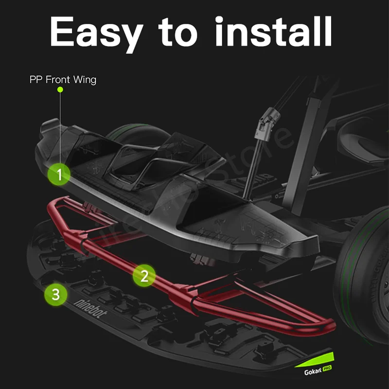 Original GoKart Pro Front Wing Parts For Ninebot by Segway Go Kart Kit PRO Refit Front Bumper Plastic Protection Accessories