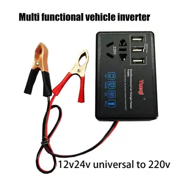 Convertitore di potenza per auto dotato di porta USB; Converte 12 V/24 V a 220 V; Perfetto per caricare camper e camion.