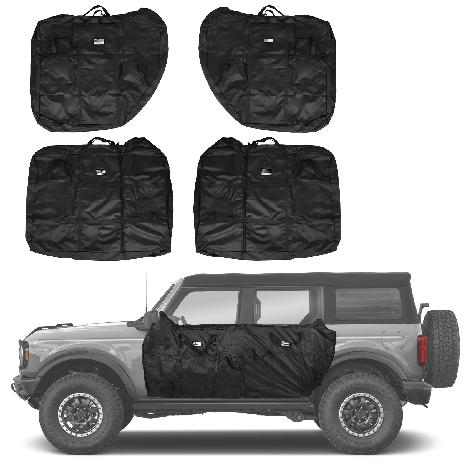 Oxford Cloth Door Storage Bags Organizer for Ford Bronco 4 Doors