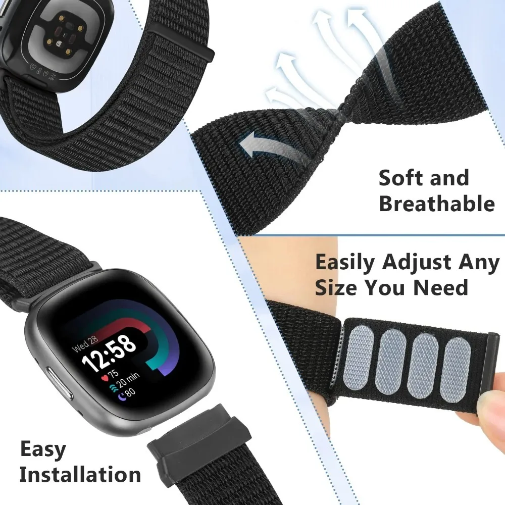 Breathable Nylon Smartwatch Wristband - Comfortable Strap Accessory