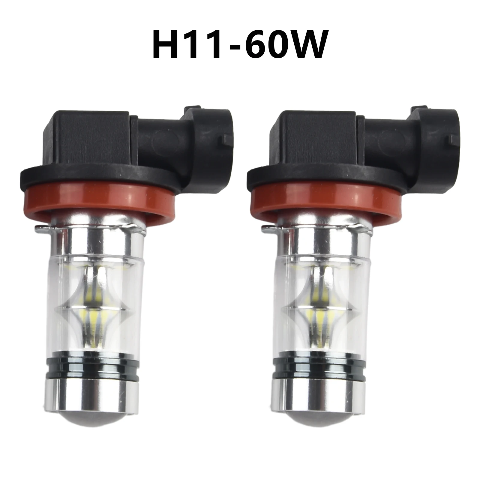 

Durable Practical Useful Car Light Bulbs H11 H8 2323 White 2Pcs 6000K -6500K 600LM 60W Accessories LED Fog Light