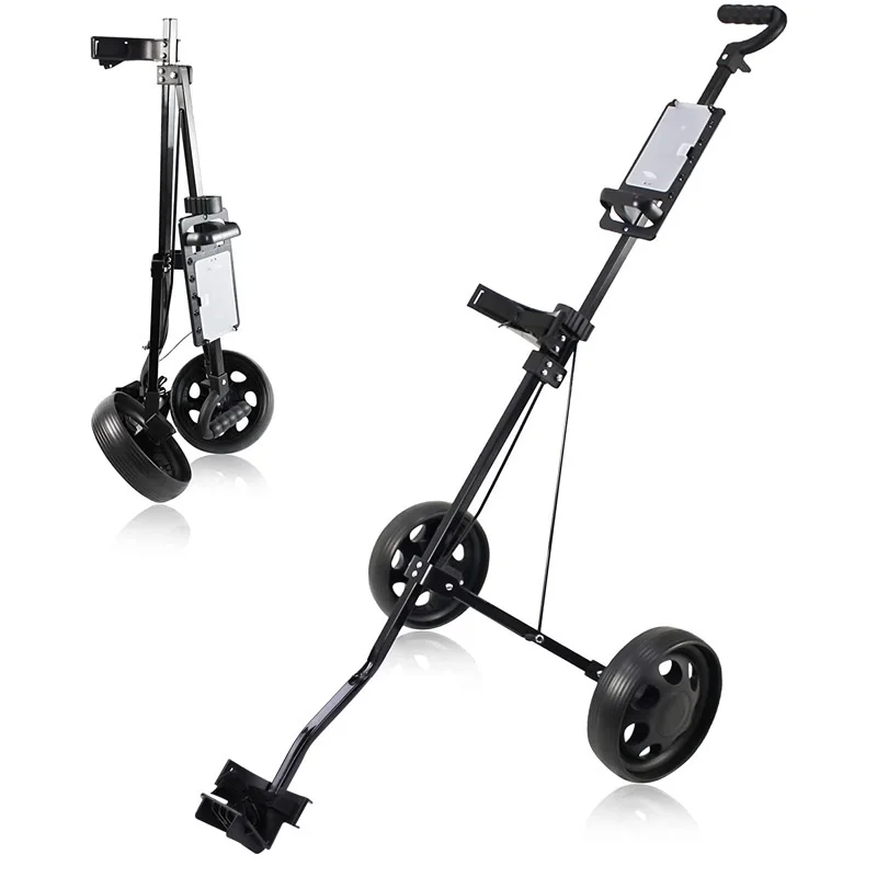 Carrello Da Golf Carrello Da Golf Regolabile Nero In Ferro Carrello Da Golf 2 Ruote Push Pull Carrello Da Golf Carrello Pieghevole In Lega Di Allumini