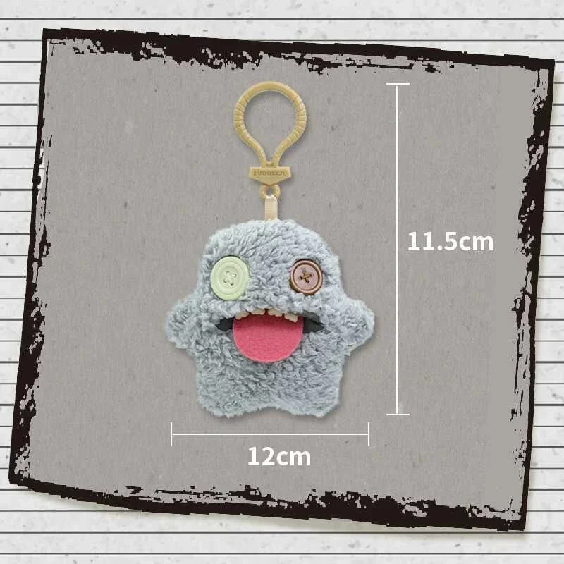 Funny Ugly Monster Plush Toys Keychain Stuffed Peluche Key Rings Soft Pendants Gifts Kid 12CM