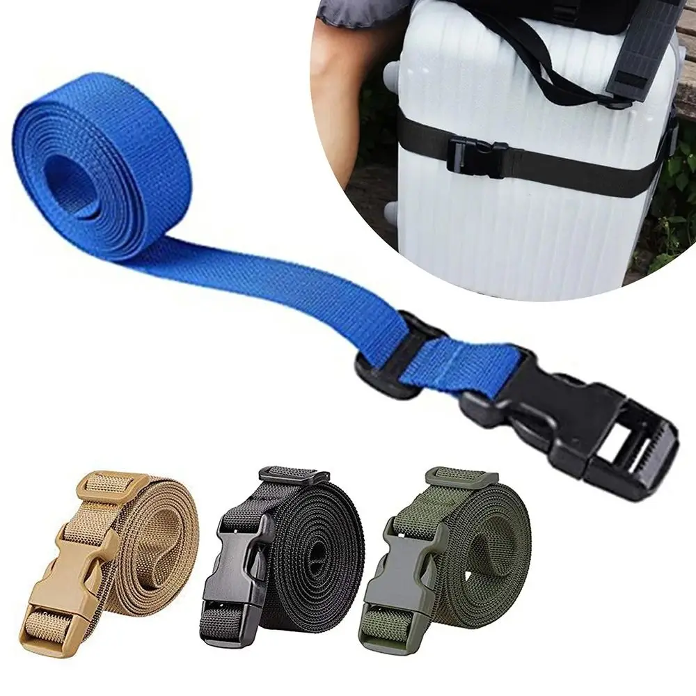 Set 4 Cinghie Regolabili Per Valigie 100 Cm - Fibbia In Plastica Resistente, Per Bagagli, Zaini E Sacchi A Pelo