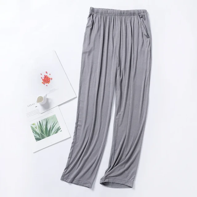 Modal Pajama Pants Thin Men's Spring and Summer Homewear Long Trousers  Men's Home Pants Large Size Mosquito-Proof Sleep Pants - AliExpress
