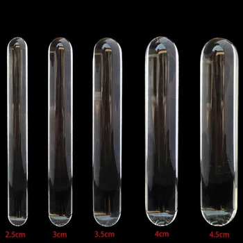 4 Size Clear Glass Anal Dildo Smooth Penis Butt Plug Adult Stimulator Long Dildos Anal Plugs for Woman Sex Toys 5