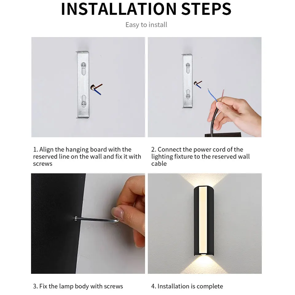 wall light Up and Down LED Wall Lamp Waterproof AC85-265V 10W Living Room Corridor Porch Indoor Outdoor Lighting