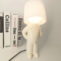 Claeted Naughty Boy Creative Table Lamp Unique LED Pleats Reading Lighting Bedroom Bedside Night Light Children's Gift 1