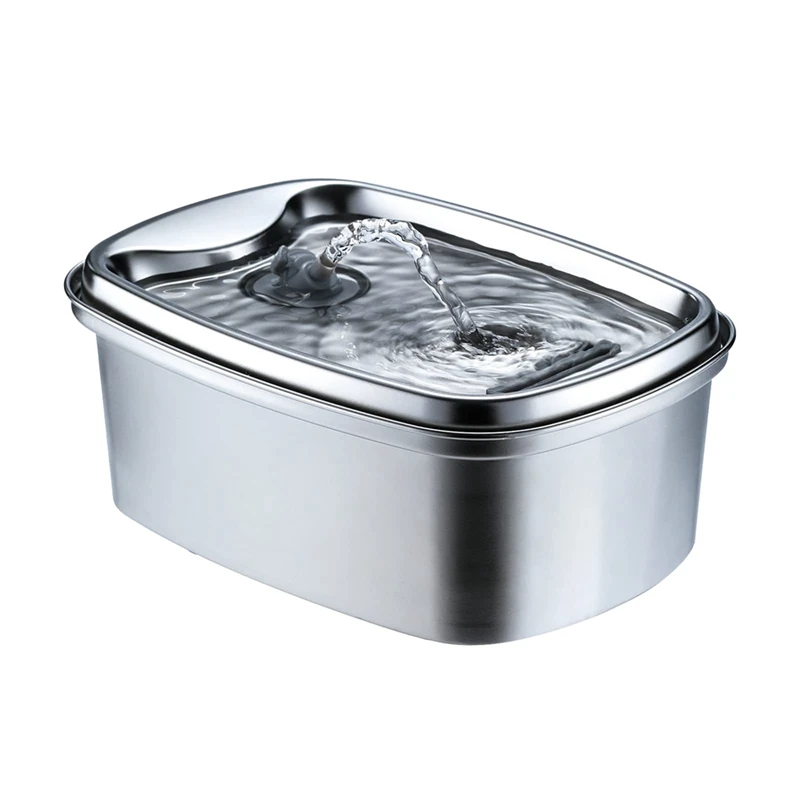 

Stainless Steel Cats Water Fountain Pet Water Fountain Dog Water Dispenser Cats Fountains 108Oz/3.2L For Drinking EU Plug