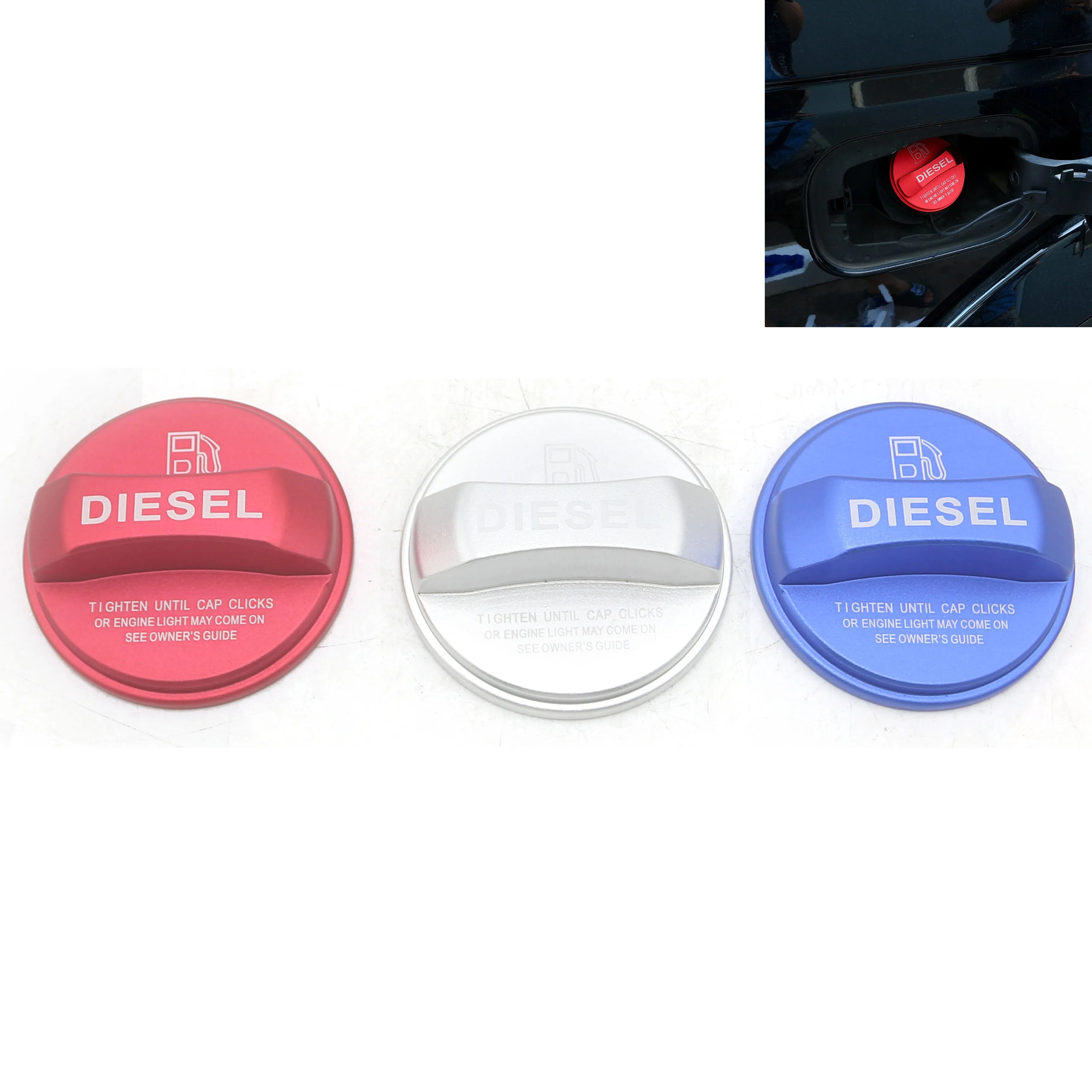 Alloy Gas And Diesel Fuel Tank Cap Cover For Land Rover Discovery Sport
