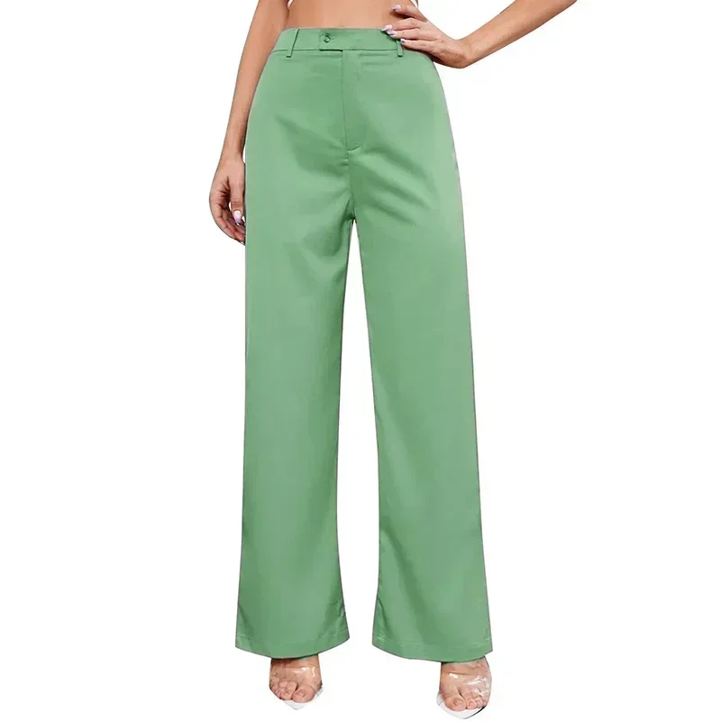 

Женские модные облегающие брюки с высокой талией, облегающие свободные брюки с разрезом