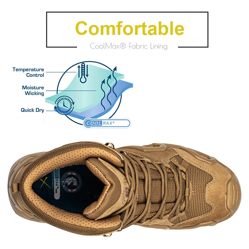 Men Hiking shoes Waterproof Hunting Boots Tactical Desert Combat Boots Trekking Ankle mountian cow Leather Sneakers hiking shoes,combat boots