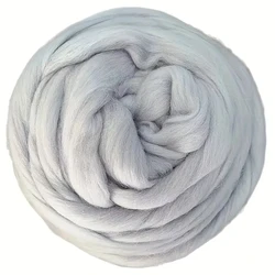 Deluxe Hand - Dyed Needle Felting Wool Collection - 100g (Light Gray)