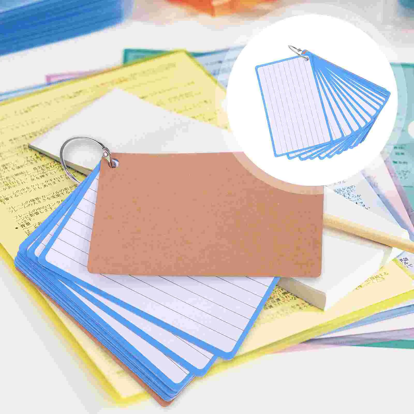 2 Books of Lined Index Cards Colored Index Card Box Colored Flash Cards Blank Note Cards