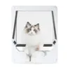 Pet Supplies ABS Plastic Cat Flap Door with 4 Way Locking Pet Exterior Security Flap Door Weatherproof Pet Door Outdoor