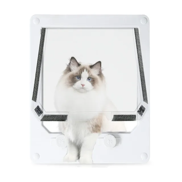 Pet Supplies ABS Plastic Cat Flap Door with 4 Way Locking Pet Exterior Security Flap Door Weatherproof Pet Door Outdoor Pet Supplies ABS Plastic Cat Flap Door with 4 Way Locking Pet Exterior Security Flap Door Weatherproof Pet Door Outdoor