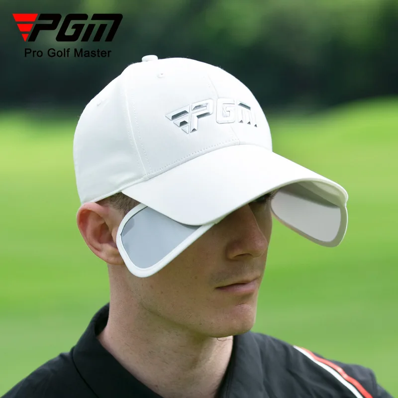 PGM Men Golf Hat Full-face Sunscreen Sun Hats Retractable Brim
