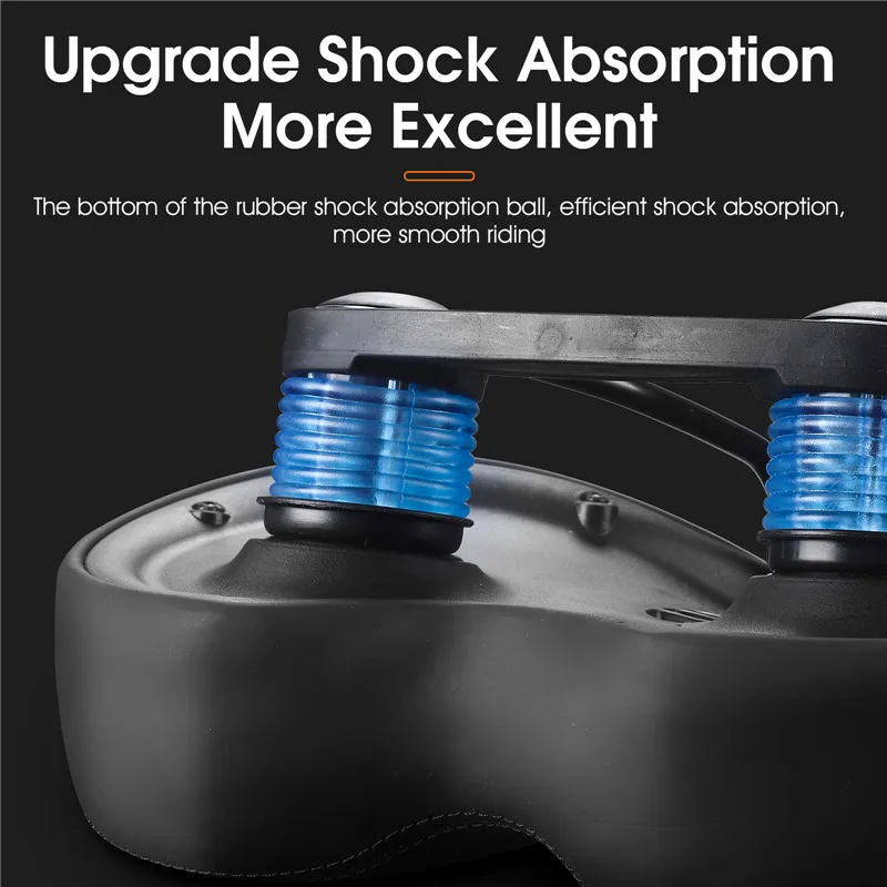 WEST BIKING Widen&Enlarged Bike Saddle Comfortable Shock Absorption MTB Road Bicycle Cushion PU Waterproof Cycling Seat